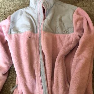 pink north face fleece